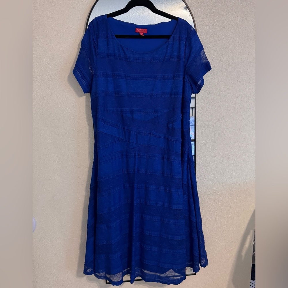 Signature by Sangria Royal Blue Midi Dress